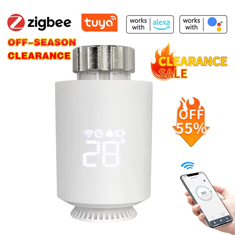 Smart ZigBee Radiator Valve for Alexa & Google
