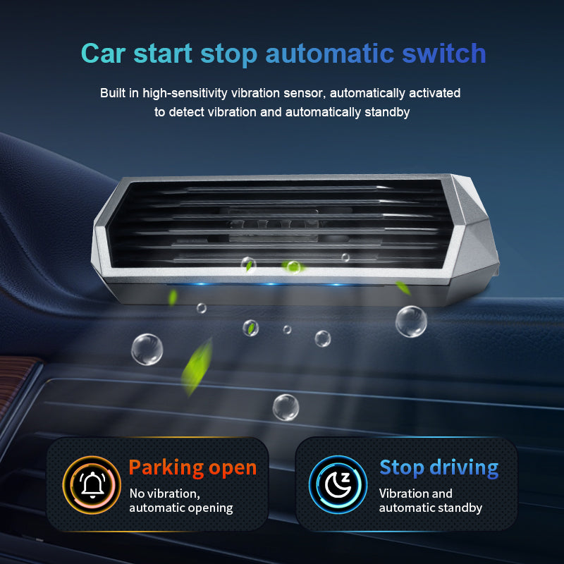Solar Car Air Purifier with Vibration Sensor