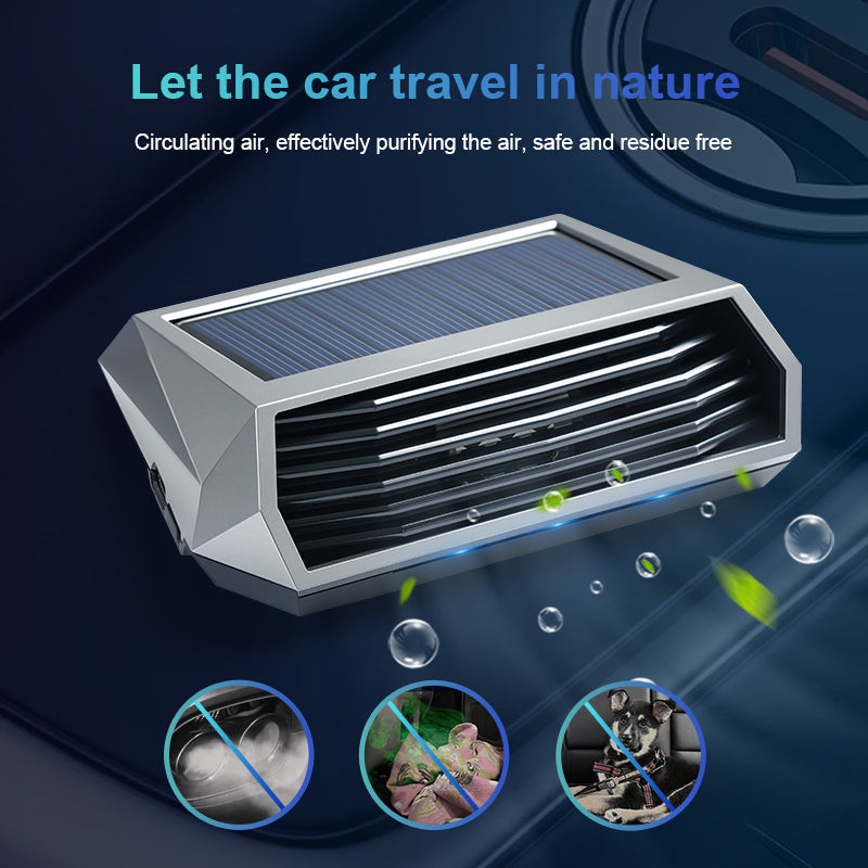 Solar Car Air Purifier with Vibration Sensor