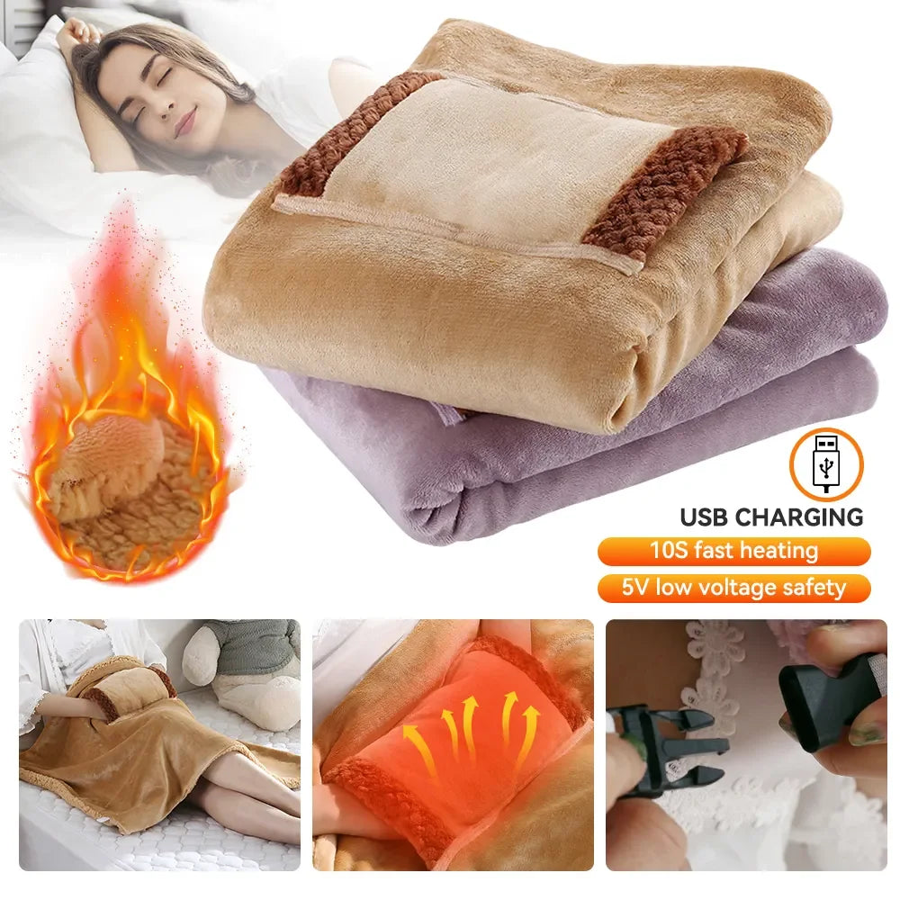 Rechargeable Portable Flannel Electric Blanket
