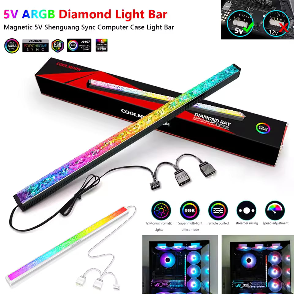 ARGB Magnetic LED Light Bar for PC Case