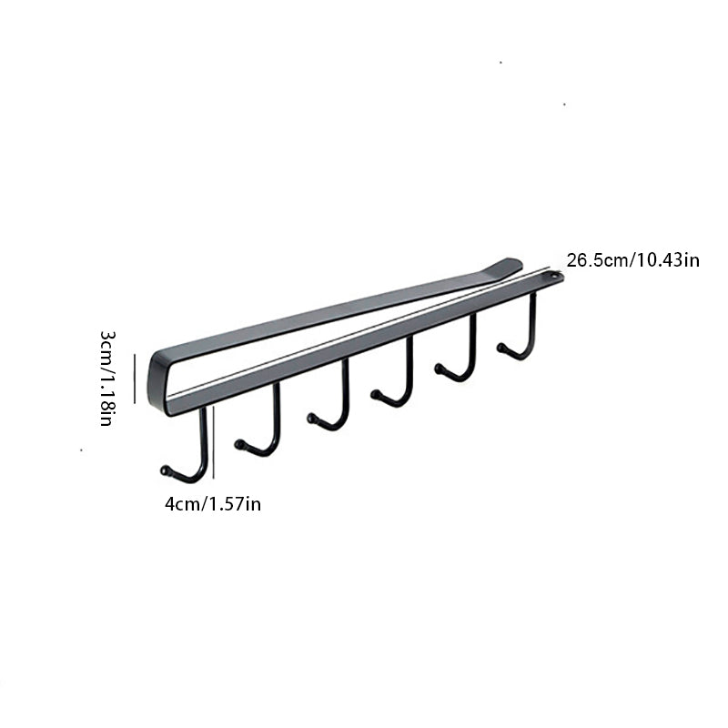 1Pc Black Kitchen Hanger Hook With No Marks