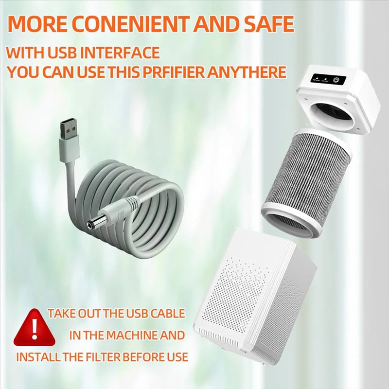 USB Air Purifier for Home & Car