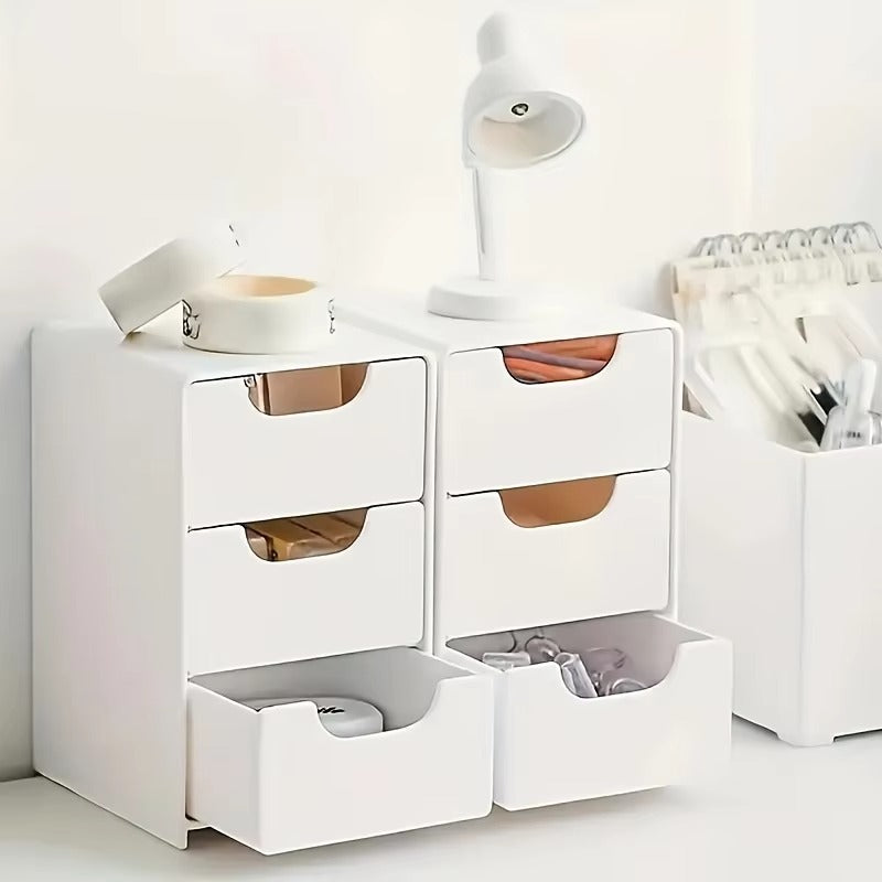Chic 3-Tier Desk Organizer with Drawers