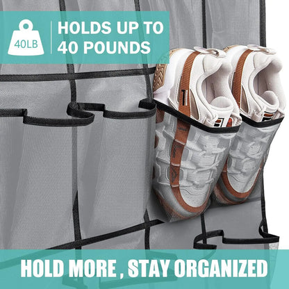 24 Large Mesh Pockets Hanging Shoe Rack
